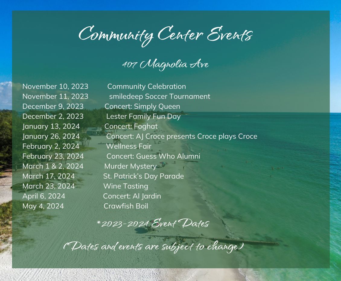 community center events on AMI